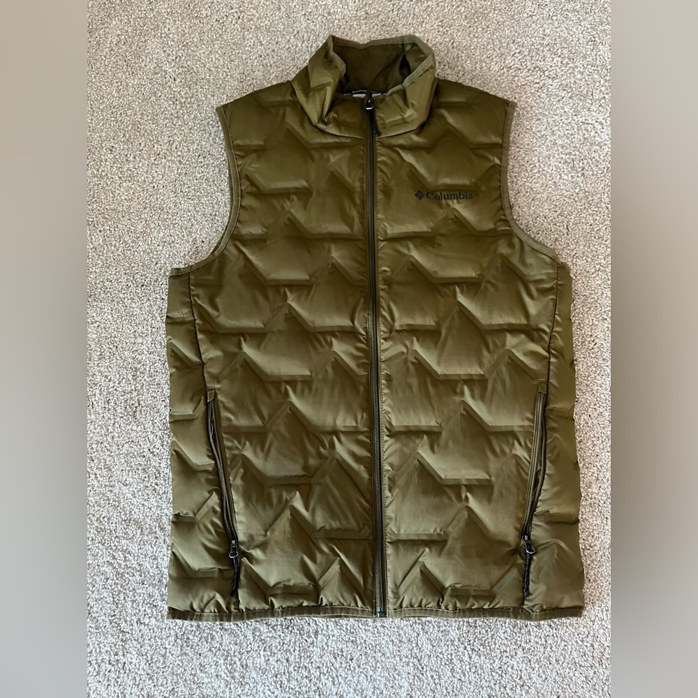 Army Green Columbia Omni Heat Down Vest